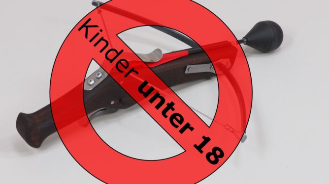 Verbot Armbrust unter 18